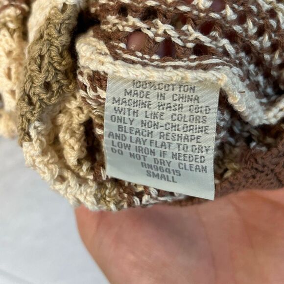 MASSIVE Luxury Men’s Small Knit Crocheted Sweater Polo Shirt Grandpa Resort NWT - Picture 7 of 15